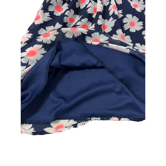 Rue 21 Bib Jumper Dress Large Blue White Daisies Y2K - Picture 5 of 9